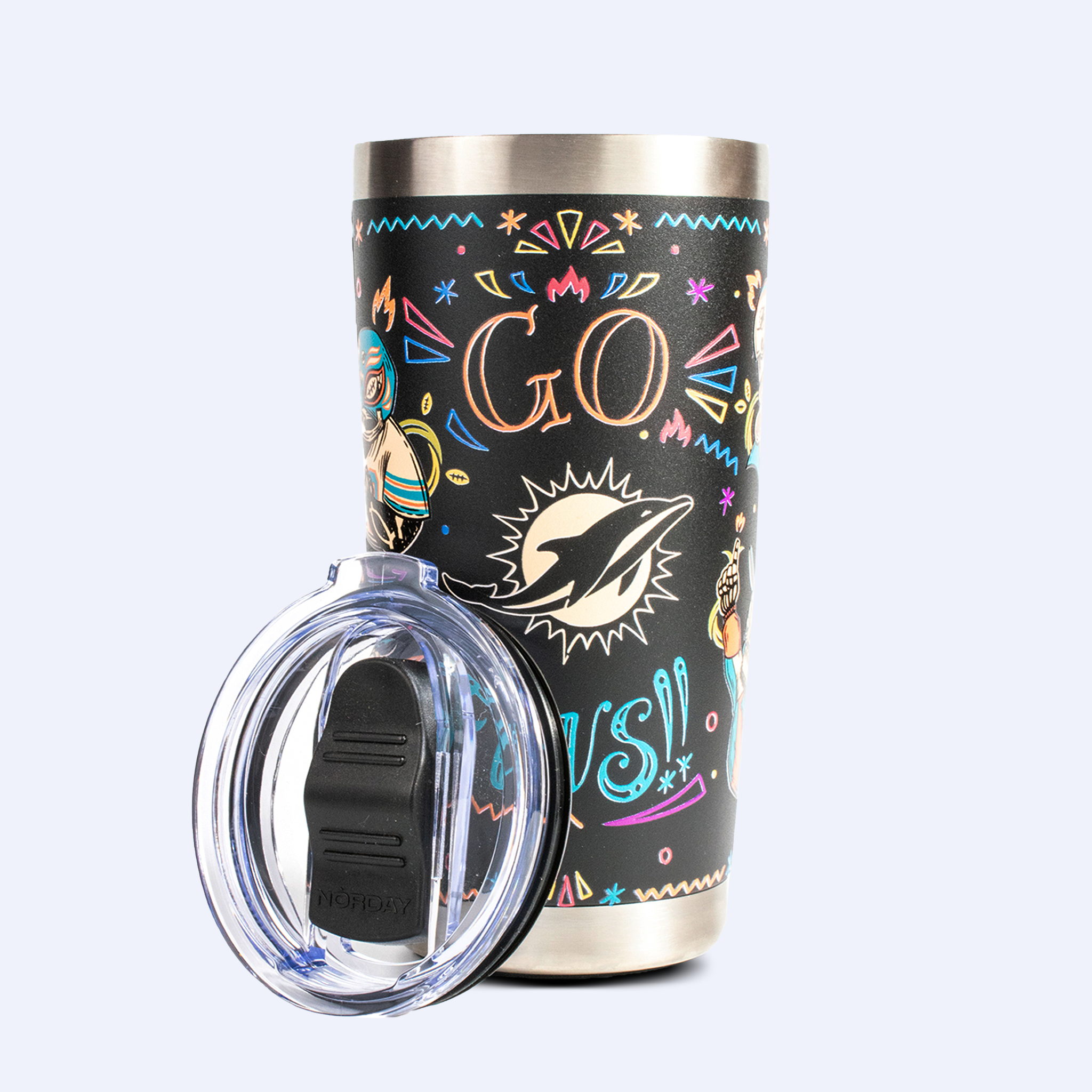 Norday Tumbler 20oz NFL Delfines de Miami Hasta la Muerte